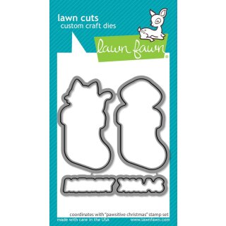 Lawn Fawn, lawn cuts/ Stanzschablone, pawsitive christmas