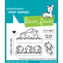 Lawn Fawn, clear stamp, hay there, hayrides! mice add-on