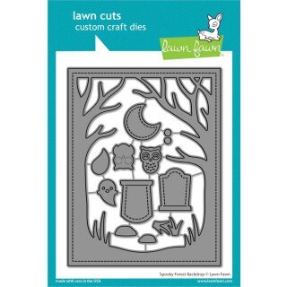 Lawn Fawn, lawn cuts/ Stanzschablone, spooky forest backdrop