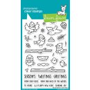 Lawn Fawn, clear stamp, winter birds