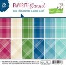 Lawn Fawn, favorite flannel petite paper pack, 6&quot;x6&quot; / 15,2x15,2cm, Block 36 Blatt