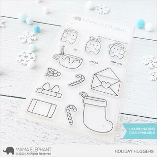 Mama Elephant, clear stamp, HOLIDAY HUGGERS