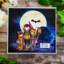 Stamping Bella, Rubber Stamp, TINY TOWNIE TRICK OR TREATERS