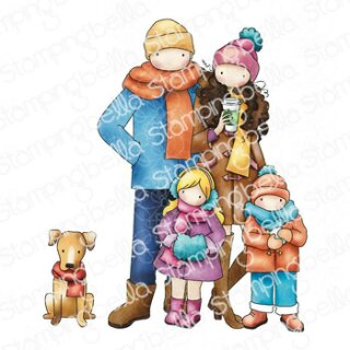 Stamping Bella, Rubber Stamp, UPTOWN WINTER FAMILY &...