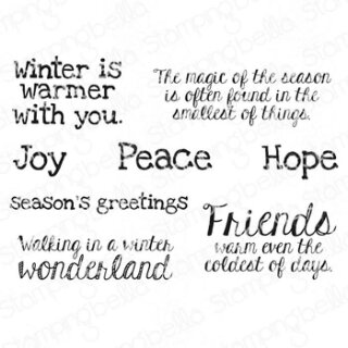 Stamping Bella, Rubber Stamp, WINTER SENTIMENT SET