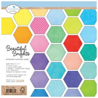 Elizabeth Craft Designs, Beautiful Brights, Designpapier 12"x12"