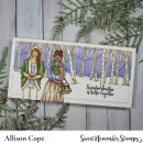 Sweet November Stamps, clear stamp, Horizon lines: Birch...