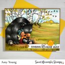 Sweet November Stamps, clear stamp, Horizon lines: Birch Trees
