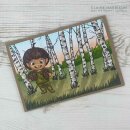 Sweet November Stamps, clear stamp, Horizon lines: Birch Trees