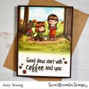 Sweet November Stamps, clear stamp, Coffwees