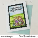 Sweet November Stamps, clear stamp, Coffwees