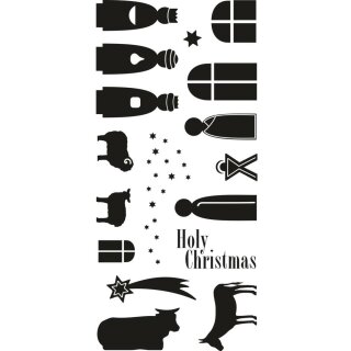 Clear Stamps - Krippe, 97x205mm, 17 Motive