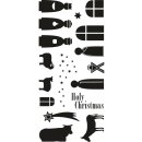 Clear Stamps - Krippe, 97x205mm, 17 Motive