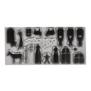 Clear Stamps - Krippe, 97x205mm, 17 Motive