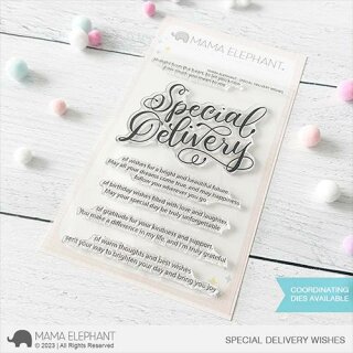 Mama Elephant, clear stamp, SPECIAL DELIVERY WISHES