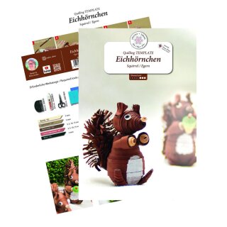 papier + ideen: Quilling Anleitung, 3D Eichhörnchen