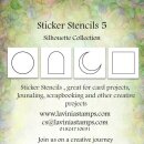 Lavinia Stamps, Sticker Stencils, Silhouette Collection