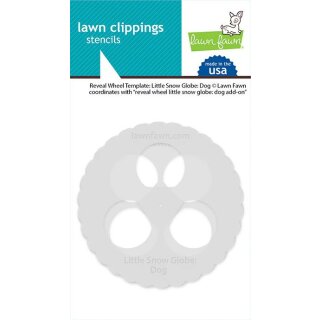 Lawn Fawn, reveal wheel templates: little snow globe: dog