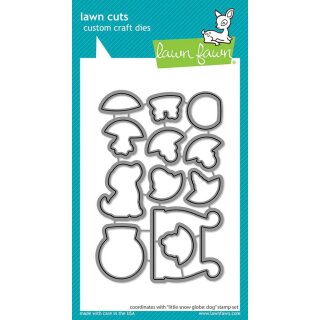 Lawn Fawn, lawn cuts/ Stanzschablone, little snow globe: dog