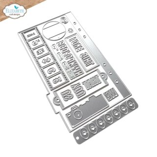 Elizabeth Craft Designs, Cutting Dies / Stanzschablonen, Planner Essentials - Tab 5 with sliders