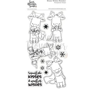 Sweet November Stamps, clear stamp, Winter Wishes Reindeer