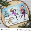 Sweet November Stamps, clear stamp, Skating By