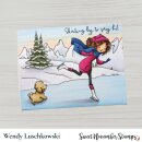 Sweet November Stamps, clear stamp, Skating By