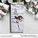 Sweet November Stamps, clear stamp, Skating By