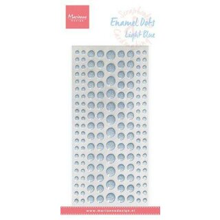 Marianne Design, Decoration Enamel dots - Glitter hellblau, Bogen 10x21cm