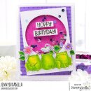 Stamping Bella, Rubber Stamp, FROGGY SENTIMENT SET (includes 7 stamps)