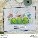 Stamping Bella, Rubber Stamp, FROGS AND FLOWERS