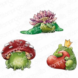 Stamping Bella, Rubber Stamp, FROG TRIO