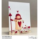 Stamping Bella, Rubber Stamp, TINY TOWNIE WONDERLAND PLAYING CARD GUARD