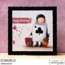 Stamping Bella, Rubber Stamp, TINY TOWNIE WONDERLAND PLAYING CARD PAINTING