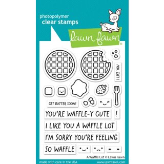 Lawn Fawn, clear stamp, a waffle lot