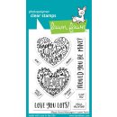 Lawn Fawn, clear stamp, magic heart messages