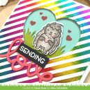 Lawn Fawn, diagonal rainbow stripes foiled washi tape