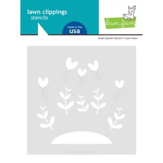 Lawn Fawn, Lawn Clippings, heart garden stencil