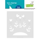 Lawn Fawn, Lawn Clippings, heart garden stencil