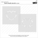 Lawn Fawn, Lawn Clippings, heart wreath stencils