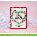 Lawn Fawn, Lawn Clippings, heart wreath stencils