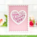Lawn Fawn, hot foil plate, foiled sentiments: happy valentines day