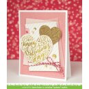 Lawn Fawn, hot foil plate, foiled sentiments: happy valentines day