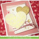 Lawn Fawn, hot foil plate, foiled sentiments: happy valentines day