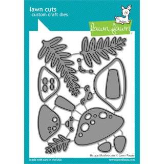 Lawn Fawn, lawn cuts/ Stanzschablone, happy mushrooms