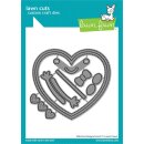 Lawn Fawn, lawn cuts/ Stanzschablone, stitched happy heart