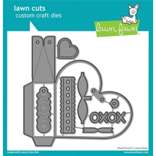 Lawn Fawn, lawn cuts/ Stanzschablone, heart pouch