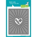 Lawn Fawn, lawn cuts/ Stanzschablone, radiant heart backdrop