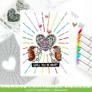 Lawn Fawn, lawn cuts/ Stanzschablone, radiant heart backdrop
