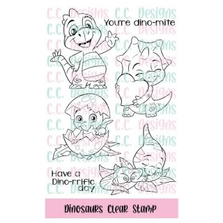 C.C. Designs, clear stamp, Robertos Rascals - Dinosaurs